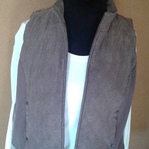 Tan puffer like vest